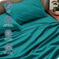 thumbnail image 4 of Bare Home Premium 1800 Collection 4-Piece Bed Sheet Set, Full, Emerald, 4 of 10