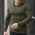 thumbnail image 2 of CEHVOM Chandail à Capuche de Sport Ajusté pour Hommes, Manches Longues, Mode Décontractée, 2 of 8