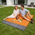 thumbnail image 4 of EGNMCR Solid Color Waterproof Picnic Mat Portable Foldable Outdoor Camping Beach Mat Waterproof Polyester Picnic Blanket Polyester fiber blanket, 4 of 6