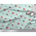 thumbnail image 3 of Soimoi Green Poly Georgette Fabric Triangle & Arrow Heart Printed Fabric 1 Yard 52 Inch Wide, 3 of 5