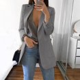 thumbnail image 2 of POINTERTECK Womens Open Front Blazer Long Sleeve Solid Slim Fit Work Office Cardigan Jacket S-XXL, 2 of 6