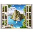 thumbnail image 3 of 3D Wallpaper Waterfall Sea Fresco SKU# WAL0117, 3 of 11