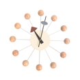 thumbnail image 2 of Elodie Round Ball Wall Clock Quiet Mid Century for Living Room Kitchen Decor Clocks Wood Color Ball, 2 of 8