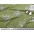 thumbnail image 2 of Soimoi Silk Fabric Leaves & Floral Block Print Fabric by Yard 42 Inch Wide, 2 of 3