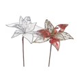 thumbnail image 1 of Christmas Marble Poinsettia Pick - Set of 6, 1 of 3
