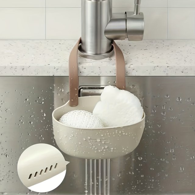 1pc Versatile Drainage Rack - Space-Saving Sink Organizer for Quick-Drying Sponges, Soaps & Washcloths - Perfect for Kitchen & Bathroom, Adjustable for Single or Double Sink, Sturdy Water Drainage Sys