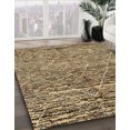 thumbnail image 2 of Ahgly Company Tapis d'Intérieur Ronds Abstraits Brun Rouge Uni, 3 Pieds Rond, 2 of 6