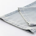 thumbnail image 4 of Girls' Straight Wide Leg Jeans | Comfy Stretch Denim Pants for Ages 5-15, 4 of 9