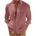 thumbnail image 1 of RKSTN Cardigan pour Homme Décontracté Mode Col Rabattu Chandail Uni Manches Longues Hauts en Coton Décontractés Stylés pour l'Automne, 1 of 9