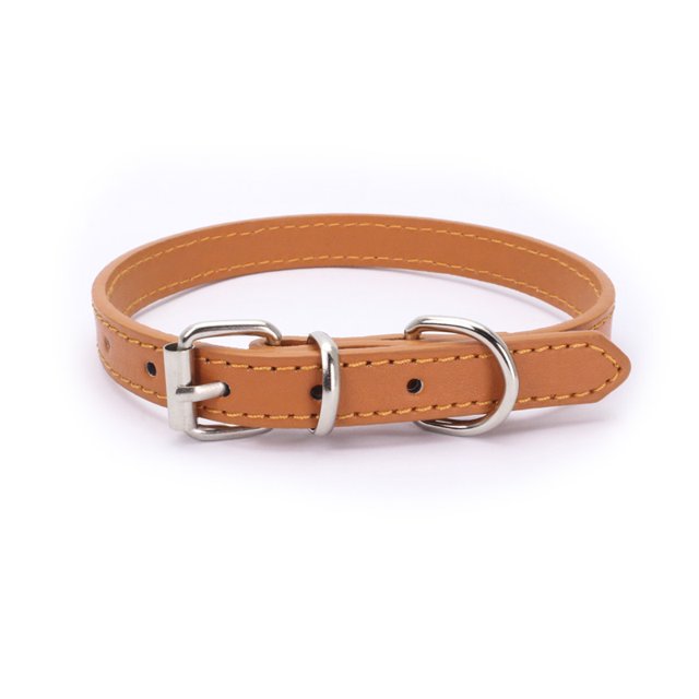Collier Doux pour Chien, Sangle de Cou pour Petit Chiot Chaton Chat Orange TP : 30*1,5 cm