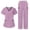 Purple,2 piece summer pants set for women, variant on SZJXBUY Plus Size Scrub Sets for Woman Summer Casual Basic Medical Nurse Housekeeping Uniform Cleaning Uniforms V Neck Top & Pants with Multi Pockets Outfit Purple,L