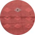 thumbnail image 1 of Ahgly Company Indoor Round Abstract Red Abstract Area Rugs, 5' Round, 1 of 6