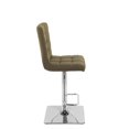 thumbnail image 4 of CorLiving Quinn Modern Fabric Upholstered Adjustable Height Barstools Set of 2 - Swivel Bar Stools with Back, Perfect Kitchen Stools for Island, Bar Chairs & Counter Height Stools, 4 of 9