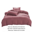 thumbnail image 3 of All-Season Bedding Set, 4-Piece Washable Solid Color Duvet Cover and Sheet Set with Pillowcases, Soft Breathable Fabric for Year-Round Home Use, 3 of 9