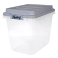 thumbnail image 2 of Hefty Lot de 6 Bacs de Rangement en Plastique Empilables de 32 Qt à Hauteur Élevée avec Couvercle, Gris Carrière, 2 of 10