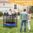 thumbnail image 4 of Gymax Trampoline Hexagonal de 48 Pieds' pour Enfants, Saut Récréatif avec Rampes Rembourrées en Mousse, 4 of 10