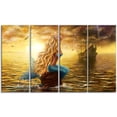 thumbnail image 3 of Design Art Sea Mermaid with Ghost Ship Seascape Digital Art Canvas Print, 3 of 3