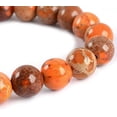 thumbnail image 2 of Angelstones Bracelet Extensible Unisexe en Perles Rondes de 8 mm en Jaspe de Sédiment Marin Orange, 2 of 3