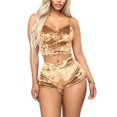thumbnail image 1 of Sleepwear Set 2 Piece Spaghetti Strap Women Solid Color Backless Pajama for Valentines Day, 1 of 8