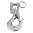 thumbnail image 1 of 304 Stainless Steel Swivel Eye Clevis Lifting Chain Snap Hook 150KG Working Load Limit 90mm, 1 of 9