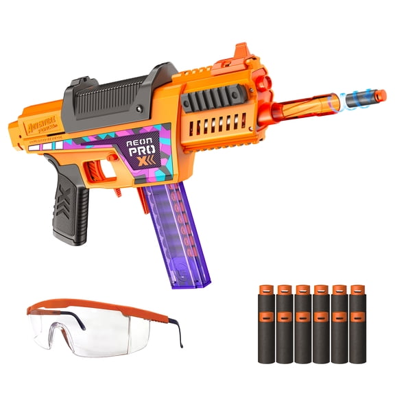 Lanceur de fléchettes manuel en mousse Adventure Force Tactical Strike Aeon Pro X, tire des fléchettes demi-longueur jusqu'à 150 pieds avec booster de précision et lunettes de protection, 14+