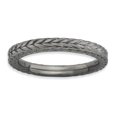 thumbnail image 1 of Bague en Argent Sterling Stackable Expressions Plaquée Noire Taille 10, 1 of 3
