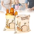 thumbnail image 1 of Beeswax Bread Bags For Homemade Bread Reusable Beeswax Bags For Cotton Waxed Bag With Zipper Keeps Fresh Longer Storage Bag, 1 of 9