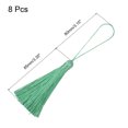 thumbnail image 2 of Unique Bargains 6.5' Silky Bookmark Tassels with Loop for DIY Craft Accessory, 8Pack Dark Green, 2 of 5
