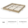 thumbnail image 4 of EDTara Solid Wood Platform Bed with Sturdy Wooden Slats, Full Size Floor-Standing Bed Frame, Modern Minimalist Design Space-Saving Bed Frame, No Box Spring Needed, Easy Assembly, 4 of 8