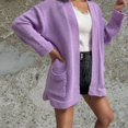 thumbnail image 4 of RXIRUCGD Chemise Blouse à Manches Longues à Col en V pour Femme, Rayée, Ample, à Agencement de Couleurs, Violet, Taille : L, 4 of 4