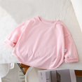 thumbnail image 1 of RXIRUCGD T-shirt à Manches Longues pour Enfants, Col Rond Uni, Haut à Manches Longues (Rose, Taille : 130), 1 of 8