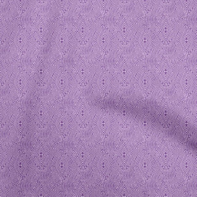 oneOone Viscose Jersey Purple Fabric Geometric Craft Projects Decor Fabric Printed By The Yard 60 Inch Wide
