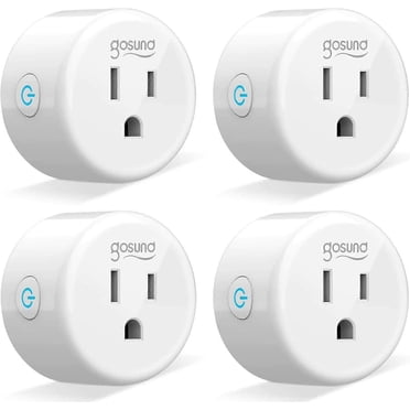 Prise Intelligente, Prise WiFi Prise Intelligente Fonctionne avec Alexa, Echo, Google Home, Prise avec Fonction Minuterie, Contrôle à Distance par Application, Aucun Concentrateur Requis (Lot de 4)