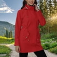 thumbnail image 2 of Sentmoon Winter Jackets for Women Oversized Hooded Neck Long Sleeve Winter Coat for Women Zipper Solid Color Windproof Waterproof Womens Clothes Fall and Winter for Backpacking and Camping, 2 of 9