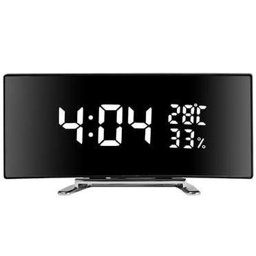 Meitianfacai Horloge Miroir Numérique Intelligente Multifonctionnelle Horloge de Bureau Grand Écran Affichage Silencieuse Sommeil Horloge Électronique pour la Maison Adultes Cadeaux