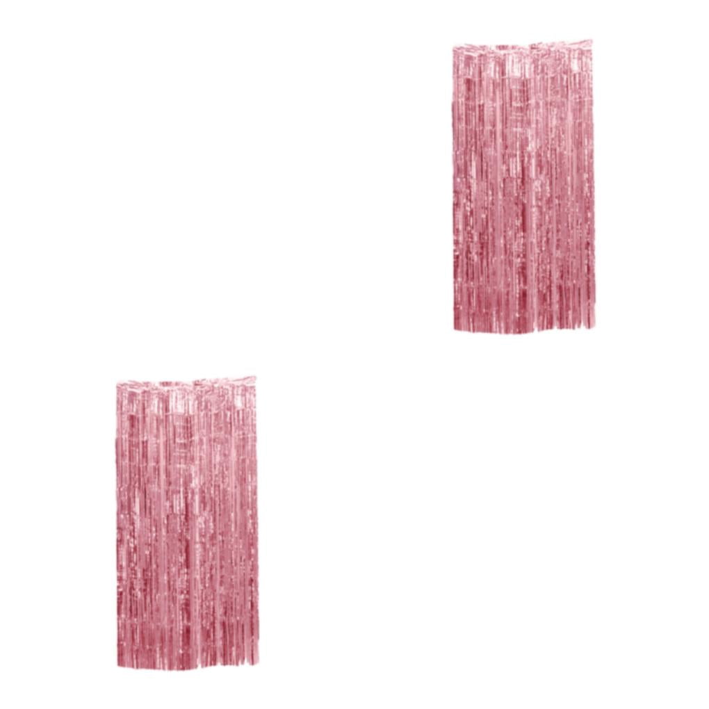 Wweixi Rideau à Franges Personnalisé pour Décorations de Fête d'Anniversaire Exquises Or Rose Brillant 2ensemble