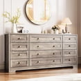 thumbnail image 2 of Commode en Bois à 12 Tiroirs, Commode Moderne et Meuble Télé pour Télé de 65 Pouces, Chambre, Garde-Robe, Salon, Couloir, Gris, 2 of 8