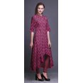thumbnail image 3 of Bimba Kurtis Indiennes Roses à Chevrons Géométriques Imprimés pour Femmes, Tenue de Fête, Longue Anarkali Kurta Kurti Indienne-Xx-Grand, 3 of 5