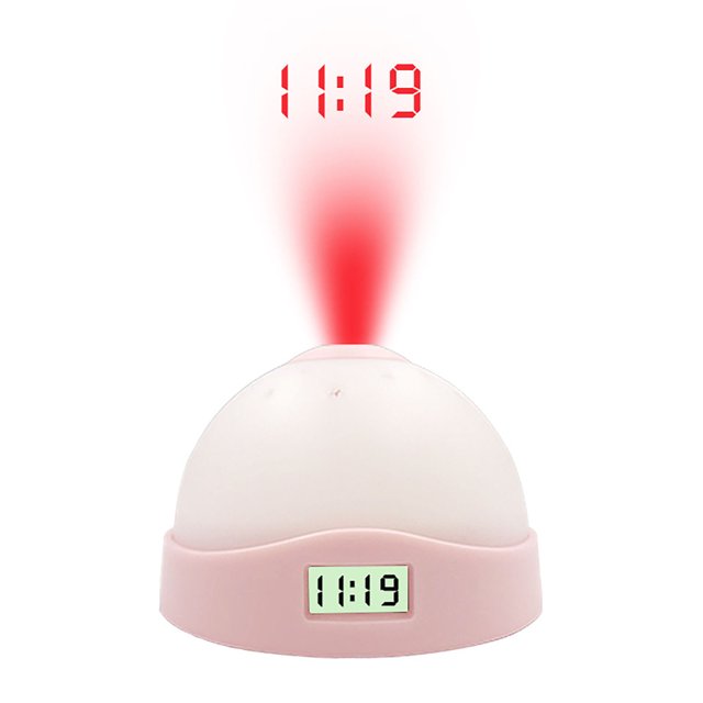 Iumwxz Réveil Réveil Électronique avec Lumières Colorées et Projection de Ciel Réveil matin Horloge Numérique gel de Silice Rose jusqu'à 50 % de Rabais