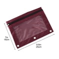 thumbnail image 3 of Three-Hole Zipper Pencil Case for 3-Ring Binder | Transparent Window | Two Compartments | Detachable Folder | Large Capacity Pouch | 25x18cm | Durable Cloth | Metal Zipper | Office Organizer, 3 of 6