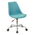 thumbnail image 1 of Pemberly Row Teal Blue Office Chair with Pneumatic Chrome Base, 1 of 5