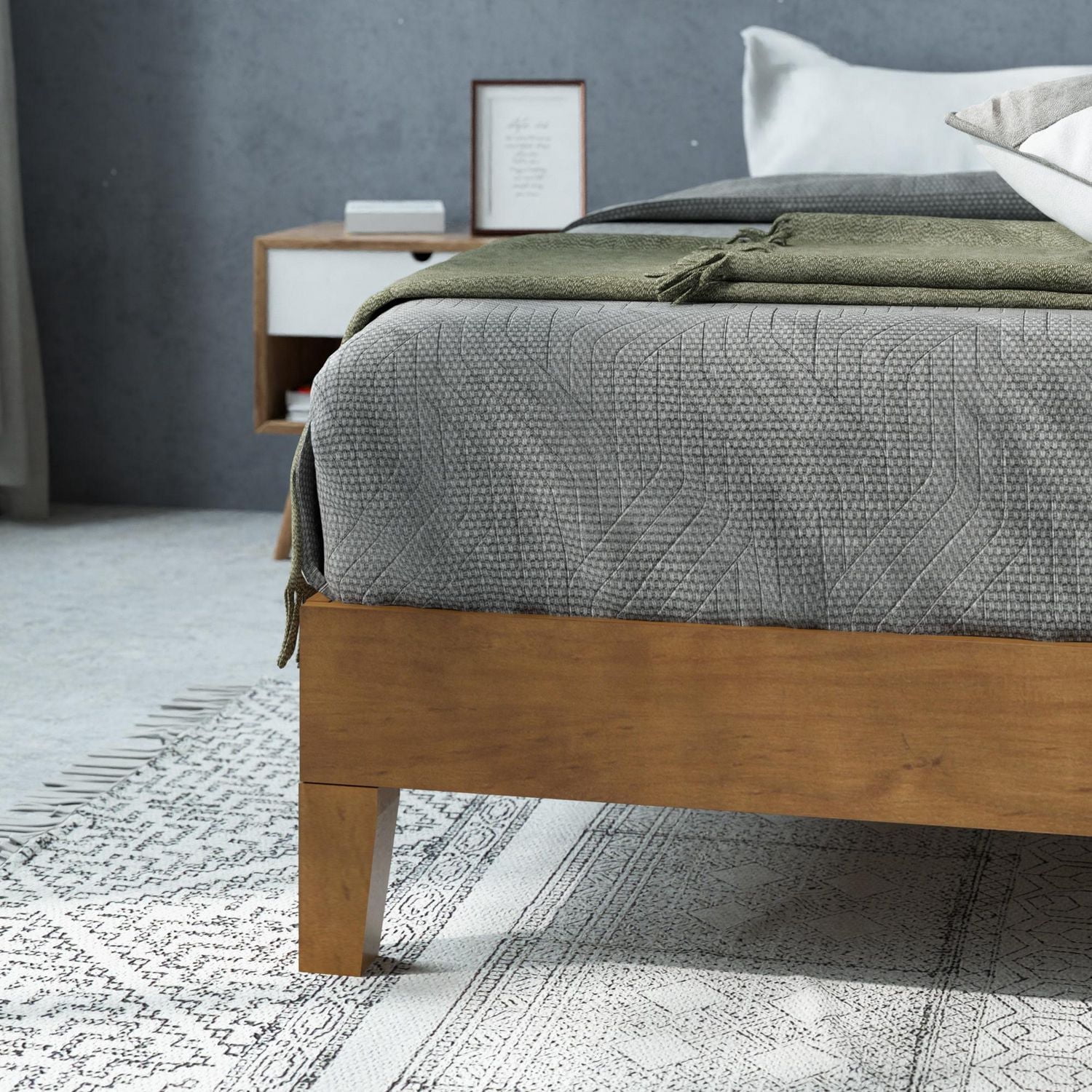 Zinus Alexis 12 inch Deluxe Wood Platform Bed Frame