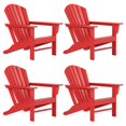 thumbnail image 1 of Portside Classic Outdoor Adirondack Chair (Set of 4) in Red, 1 of 8