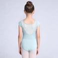 thumbnail image 3 of Girls' Solid Color Short Sleeved Round Neck Dance Practice Uniform Children's Jumpsuit in Medium and Large, 3 of 6