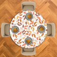 thumbnail image 3 of 60 Inch Round Tablecloth Autumn Leaves Polyester Cover, Decorative for Indoor/Outdoor Kitchen Dining Parties, Perfect Holiday Season Decor, 3 of 6