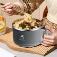 thumbnail image 4 of Aursykel Large Capacity Stainless Steel Instant Bowl with Lid for Student Dormitory Suit for Lunch Rice Easy Drainage Portable Lightweight and Sturdy for Long term Use, 4 of 6