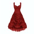 thumbnail image 1 of Mgmyaa Robe Gothique pour Femme Steampunk Vintage Robe Gothique Cintrée Froncée Costume Renaissance Robe Trapèze Fluide Costumes d'Halloween, 1 of 4