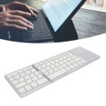 thumbnail image 4 of Foldable  Keyboard, USB Charging 63 Keys Pocket Size 3 Folding Keyboard With Touchpad 10m Connection  For Laptop Silver White, 4 of 8
