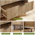 thumbnail image 4 of Table de Nuit Haute en Bois Yiwa avec Rangement, Commode Cannelée à 3 Tiroirs, Chambre et Entrée, 4 of 7