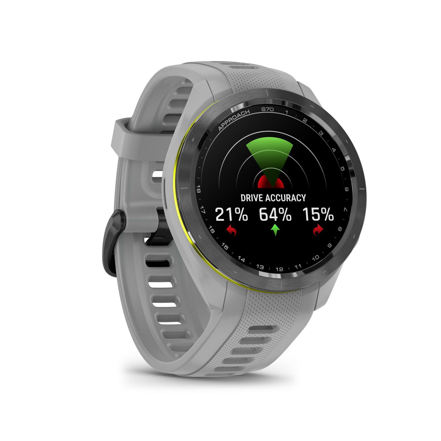 Montre intelligente Garmin de golf GPS haut de gamme Approach® S70 1.2 po avec écran AMOLED - 42 mm